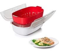 DDMMQS Microwave Steamer, Microwave Oven, Vegetable Steamer with Lid, Food Grade Polypropylene, Dishwasher Safe, Removable, Universal Pressure Cooker Container, Healthy Food