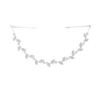 DDNGEJ Bridal Flower Hair Accessories Leaf Bridal Silver Color Headpieces Women Headbands Hair Jewelry Wedding Hair Accessories For Women Rhineston