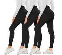 DDOBB 3 Pack Leggings for Women High Waisted Black Leggings for Yoga