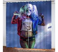 DDONVG Anime Blackout Rideau Sexy Rose Blue Beauty Comic Cartoon pour Fille Motif Impression numérique 3D Polyester Tissu - 50 x 140 cm (l x h) - 50 x 140 cm - 2