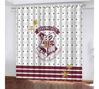 DDONVG Anime Children's Blackout Curtain Eyelets for Bedroom, Hogwarts School Blackout Curtain Set of 2 for Children's Room (1.100 x 140 cm (W x H) / 50 x 140 cm x 2)