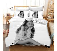 DDONVG Ariana Bettwäsche Set, 3D-Druck Schönheit Mikrofaser Weiche Mit Reißverschluss Bettbezug Und Kissenbezüge Für Teens Adult (5,200 X 200 cm 50 x 75 x 2)