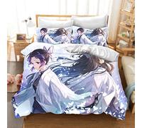 DDONVG Demon Bed Linen, 135 x 200 cm, Japan Anime Duvet Cover Set, Children's Microfibre Bed Linen with Zip and Pillowcase (9,135 X 200 cm 50 x 75 x 1)