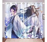 DDONVG Demon Blackout Curtains, Japan Anime Curtain, 100% Polyester Curtain with Eyelets for Children's Room, Bedroom Decoration (9,183 x 160 cm (l x h) - 91,5 x 160 cm x 2)