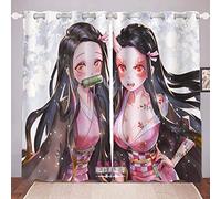 DDONVG Demon Blackout Curtains, Japan Anime Curtain, 100% Polyester Curtain with Eyelets for Children's Room, Bedroom Decoration (8,280 x 180 cm (l x h) - 140 x 180 cm x 2)