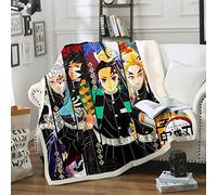 DDONVG Demon Cuddly Blanket Microfibre Anime Fleece Blanket Sofa Blanket 150 x 200 cm for Children Soft and Warm (20,150 x 200 cm)