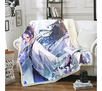 DDONVG Demon Cuddly Blanket Microfibre Anime Fleece Blanket Sofa Blanket 150 x 200 cm for Children Soft and Warm (7,130 x 150 cm)