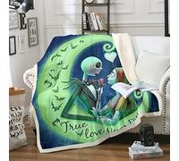 DDONVG The Nightmare Before Blanket 150 x 200 cm Cuddly Blanket Cartoon Soft Fluffy Fleece Blanket Warm Sofa Blanket Couch Blanket (3.100 x 140 cm)