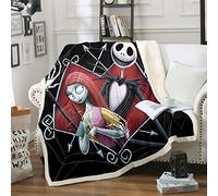 DDONVG The Nightmare Before Blanket 150 x 200 cm Cuddly Blanket Cartoon Soft Fluffy Fleece Blanket Warm Sofa Blanket Couch Blanket (4.130 x 150 cm)