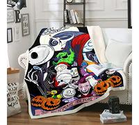 DDONVG The Nightmare Before Blanket 150 x 200 cm Cuddly Blanket Cartoon Soft Fluffy Fleece Blanket Warm Sofa Blanket Couch Blanket (12.150 x 200 cm)