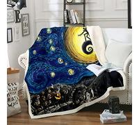 DDONVG The Nightmare Before Blanket 150 x 200 cm Cuddly Blanket Cartoon Soft Fluffy Fleece Blanket Warm Sofa Blanket Couch Blanket (6.150 x 200 cm)