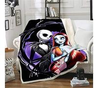 DDONVG The Nightmare Before Blanket 150 x 200 cm Cuddly Blanket Cartoon Soft Fluffy Fleece Blanket Warm Sofa Blanket Couch Blanket (14.150 x 200 cm)