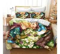 DDONVG Zelda Bedding Sets with Pillowcases, 3D Anime Bed Linen, 100% Microfibre, Thick and Soft, Suitable for Boys and Girls (13, 135 X 200 cm 50 x 75 x 1)