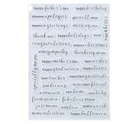 DDOUJOY Words Happy Easter Mother's Day Father's Day Background Clear Stamps for Card Making Decoration and DIY Scrapbooking 3022403