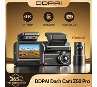 2025 New DDPAI Z50 Pro Dash Cam 4K Car DVR Night Vision 5GHz Wi-Fi GPS ADAS 24h Parking mode Front and Rear Camera