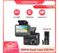 DDPAI Z50 Pro 4K Car Dash Cam Dual Channel DVR 3'' IPS Screen Built-in GPS WiFi ADAS Night Vision 24H Parking Monitor