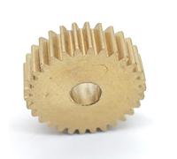 DDQCNZPMY Gear Pinion, Engine,0.6 Module 130 Teeth Brass Spur 5mm Thickness Flat Cylindrical Straight Transmission Shaft Hardware(12mm bore)