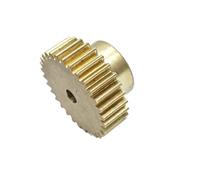 DDQCNZPMY Gear Pinion, Engine,0.6 Module 65 Teeth Brass Spur With Step 5mm Thickness .6M 65T Straight Cylindrical Shaft Hardware(3mm bore)