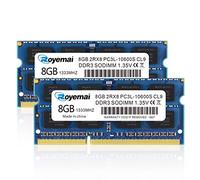 DDR3 10600S 1333Mhz 16GB Kit (2X8GB) PC3 10600 10700 8GB Sodimm 2Rx8 1.35V/1.5V CL9 Non-ECC Notebook RAM Memory Module for Laptop