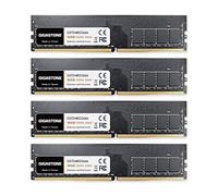 【DDR4 RAM】GIGASTONE 64GB Kit (4x16GB) DDR4 2666MHz (2400MHz or 2133MHz) PC4-21300 (PC4-19200/17000) CL19 1.2V UDIMM 288 Pin Unbuffered Non ECC High Performance PC Desktop Memory Upgrade