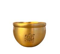 DDRROJFRS Brass Treasure Bowl Ornaments, Rice Bowl to Attract Wealth Into The Treasure Feng Shui Wealth Gold Living Room Bedroom Office Ornaments(1)