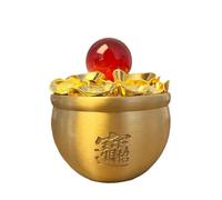 DDRROJFRS Brass Treasure Bowl Ornaments, Rice Bowl to Attract Wealth Into The Treasure Feng Shui Wealth Gold Living Room Bedroom Office Ornaments(3)