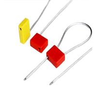 DDS22E 10pcs Multicolor Steel Cable Seals 270-300mm Square Flat Head Container Tanker Tie(300MM)