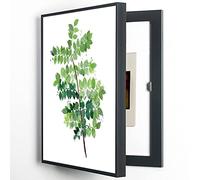 DDS22E Indoor Electrical Meter Cover Decorative Painting - Cactus Canvas Art No Drilling Needed,Modern Simple Style, Black Frame 40x50cm