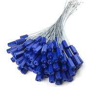 DDS22E Self-Locking Steel Wire Security Seals, 100Pcs 50cm Multicolor, Metal Blockade Cable Ties(Blue)