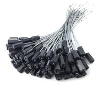 DDS22E Steel Wire Security Seals 100 pcs 50 cm Self-Locking Multicolor Metal Blockade Cable Ties(Black)