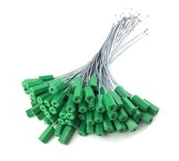 DDS22E Steel Wire Security Seals 100 pcs Multicolor 30cm Self-Locking Cable Ties Container(Green)