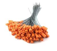 DDS22E Steel Wire Security Seals 100 pcs Multicolor 30cm Self-Locking Cable Ties Container(Orange)