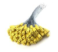 DDS22E Steel Wire Security Seals 100 pcs Multicolor 30cm Self-Locking Cable Ties Container(Yellow)