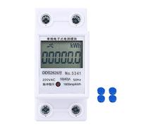 DDS2626 Single Phase Electronic Energy Meter LCD Display Digital Power Meter Din Rail KWH Meter for Home Office Industrial Use 10 40A (Backlight display)