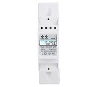 DDS529L Single Phase Energy Meter with LCD Intelligent Display - 2P Power Meter for Residential and Office Use - 35mm DIN Rail Mounting - Flame Retardant Housing and Backlit