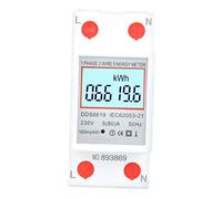 DDS6619 Single Phase Energy Meter for 230 V 50 Hz AC Systems - DIN Rail Mount 2P Power Meter with Digital Backlit LCD Display and SMT Technology - Complies with GB / T1721S.321 -