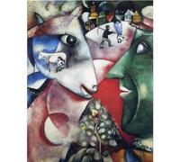 DDSEW GREWT Marc Chagall Posters Handmade I and the Village Wall Art Abstract Canvas Painting Henri Matisse Prints For Living Room Decor Picture 50x70cm No Frame