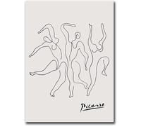 DDSEW GREWT Picasso Poster Pablo Picasso The Three Dancers Abstract Wall Art Picasso Painting Picasso Prints For Living Room Home Decor Picture 30x40cm No Frame