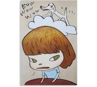 DDSEW GREWT Yoshitomo Nara Poster Bow Wow Wow Canvas Painting Modern Wall Art Yoshitomo Nara Prints Aesthetic Pictures For Living Room Decor 40x55cm No Frame