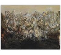 DDSEW GREWT Zao Wou-Ki Poster Vintage Abstract Wall Art Aesthetic Canvas Painting Zao Wou-Ki Art Prints For Modern Home Wall Decor Picture 50x70cmx1 No Frame