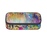 DDSFvbv Abstract Purple Weeping Flower Pencil Case - Student & Office Supplies - Item Storage Bag- Makeup Bag- Large Stationery Bag