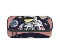 DDSFvbv Astronaut on The Moon 1 Pencil Case - Student & Office Supplies - Item Storage Bag- Makeup Bag- Large Stationery Bag