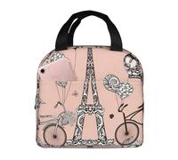 DDSFvbv Bicycle Coffee Balloon Insulated Lunch Bag, Reusable Thermal Lunch Box, Portable, Perfect for Work Picnic Beach BBQ
