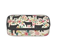 DDSFvbv Cattle Farm Sanctuary Pencil Case - Student & Office Supplies - Item Storage Bag- Makeup Bag- Large Stationery Bag