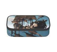 DDSFvbv Cool Pirate Ship Pencil Case - Student & Office Supplies - Item Storage Bag- Makeup Bag- Large Stationery Bag