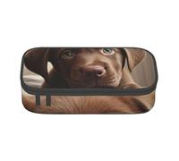 DDSFvbv Cute Labrador Dog 1 Pencil Case - Student & Office Supplies - Item Storage Bag- Makeup Bag- Large Stationery Bag