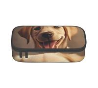 DDSFvbv Cute Labrador Dog Pencil Case - Student & Office Supplies - Item Storage Bag- Makeup Bag- Large Stationery Bag