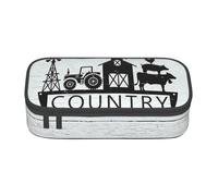 DDSFvbv Farm Houses Windmill Tractor Pencil Case - Student & Office Supplies - Item Storage Bag- Makeup Bag- Large Stationery Bag