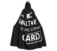 DDSFvbv I'm A Realtor Ask Me Unisex Halloween Hooded Cape Cosplay Costume Cloak for Party Dress Up Uniform Robe Full-Length