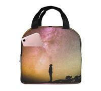 DDSFvbv Looking Up Into The Night Sky Insulated Lunch Bag, Reusable Thermal Lunch Box, Portable, Perfect for Work Picnic Beach BBQ